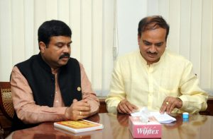 Anant with dharmendra pradhan