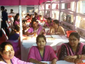 pinkwomen in counting in gya